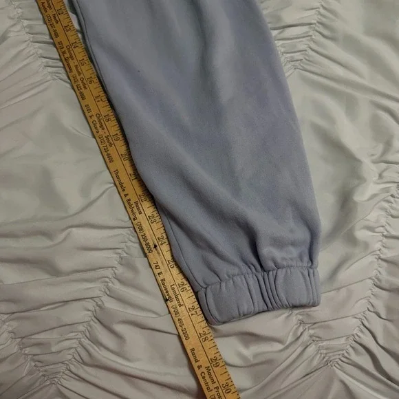 Brandy Melville Light Blue‎ Jogger Sweatpants Women's  Elastic Waist Fleece - Picture 2 of 7